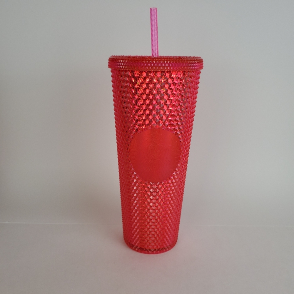 Starbucks 2019 holiday neon pink studded tumbler